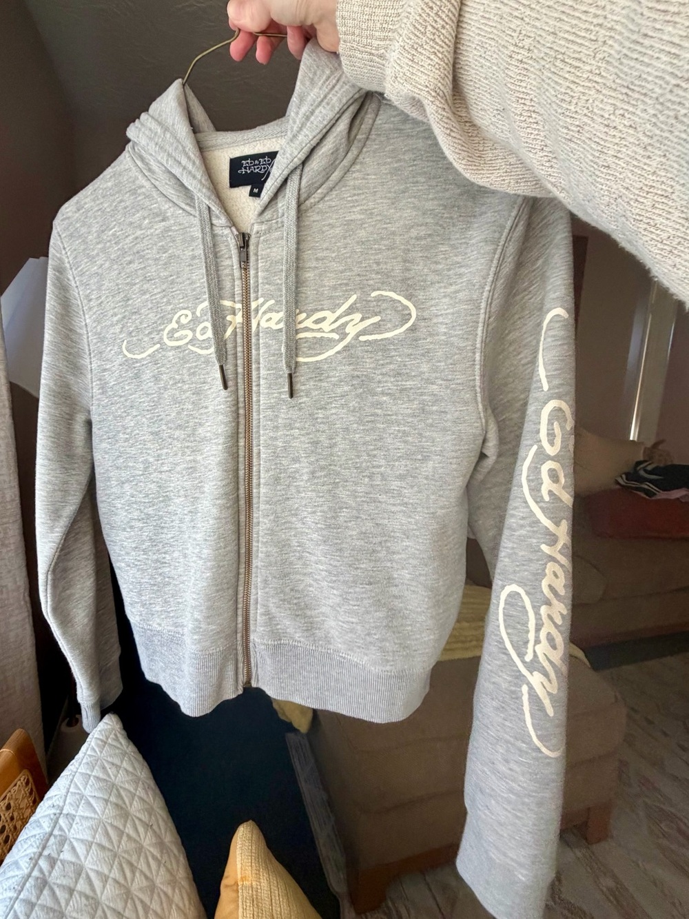 Women's Gray Zip-Up Hoodie